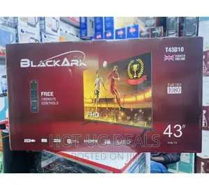 Black Ark 43 Inch HD LED Digital Inbuilt Frameless TV- Grey