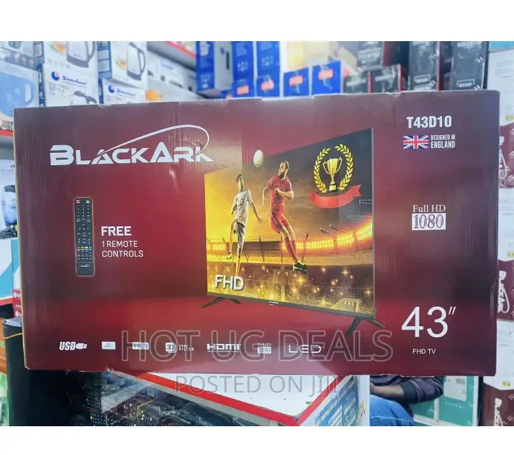 Black Ark 43 Inch HD LED Digital Inbuilt Frameless TV- Grey