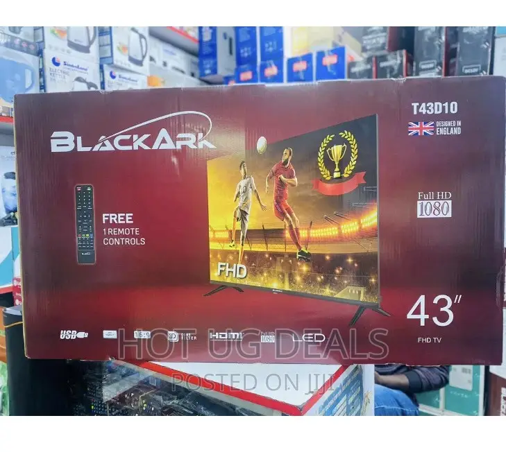 Black Ark 43 Inch HD LED Digital Inbuilt Frameless TV- Grey