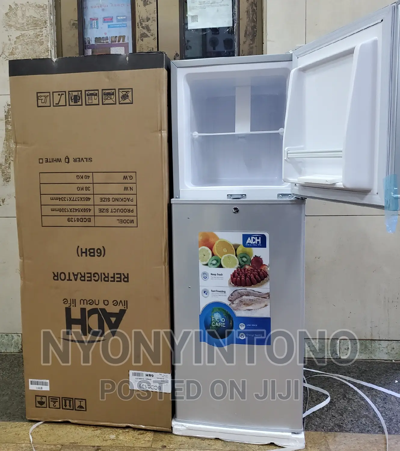 168 Liters Adh Double Door Fridge With 2years Warranty