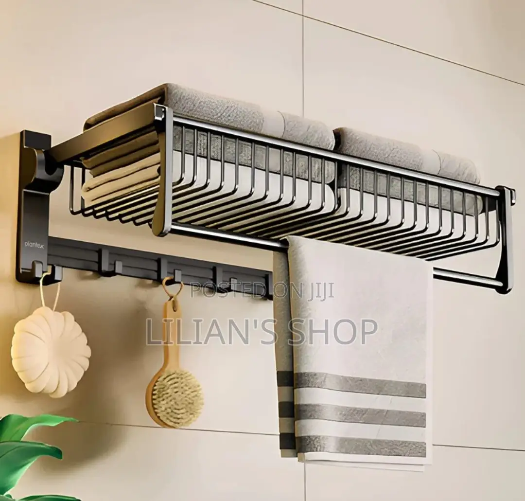 Modern Towel Rack Holder Bathroom Durable Aluminum Alloy