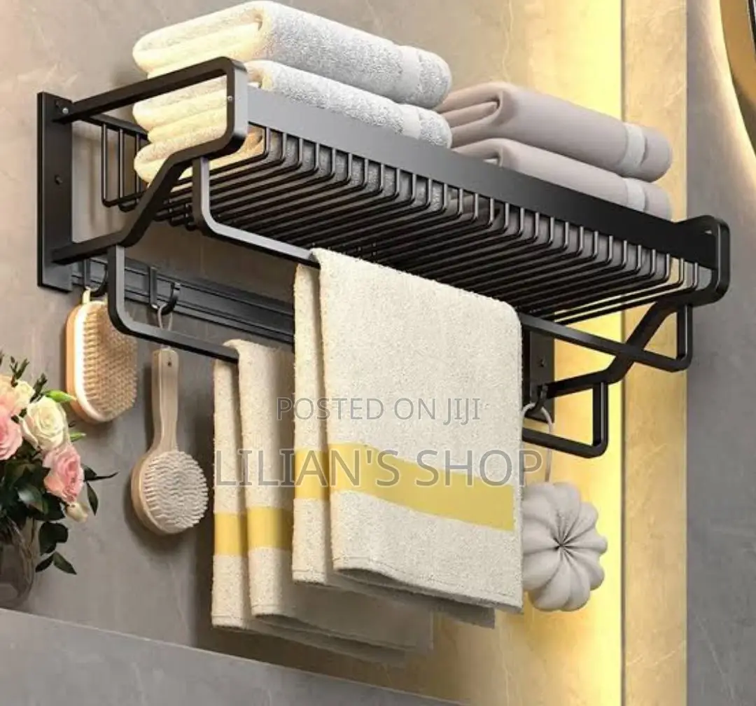 Modern Towel Rack Holder Bathroom Durable Aluminum Alloy