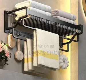 Modern Towel Rack Holder Bathroom Durable Aluminum Alloy