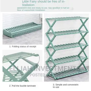 X-Shape 5-Layer Shoe Rack