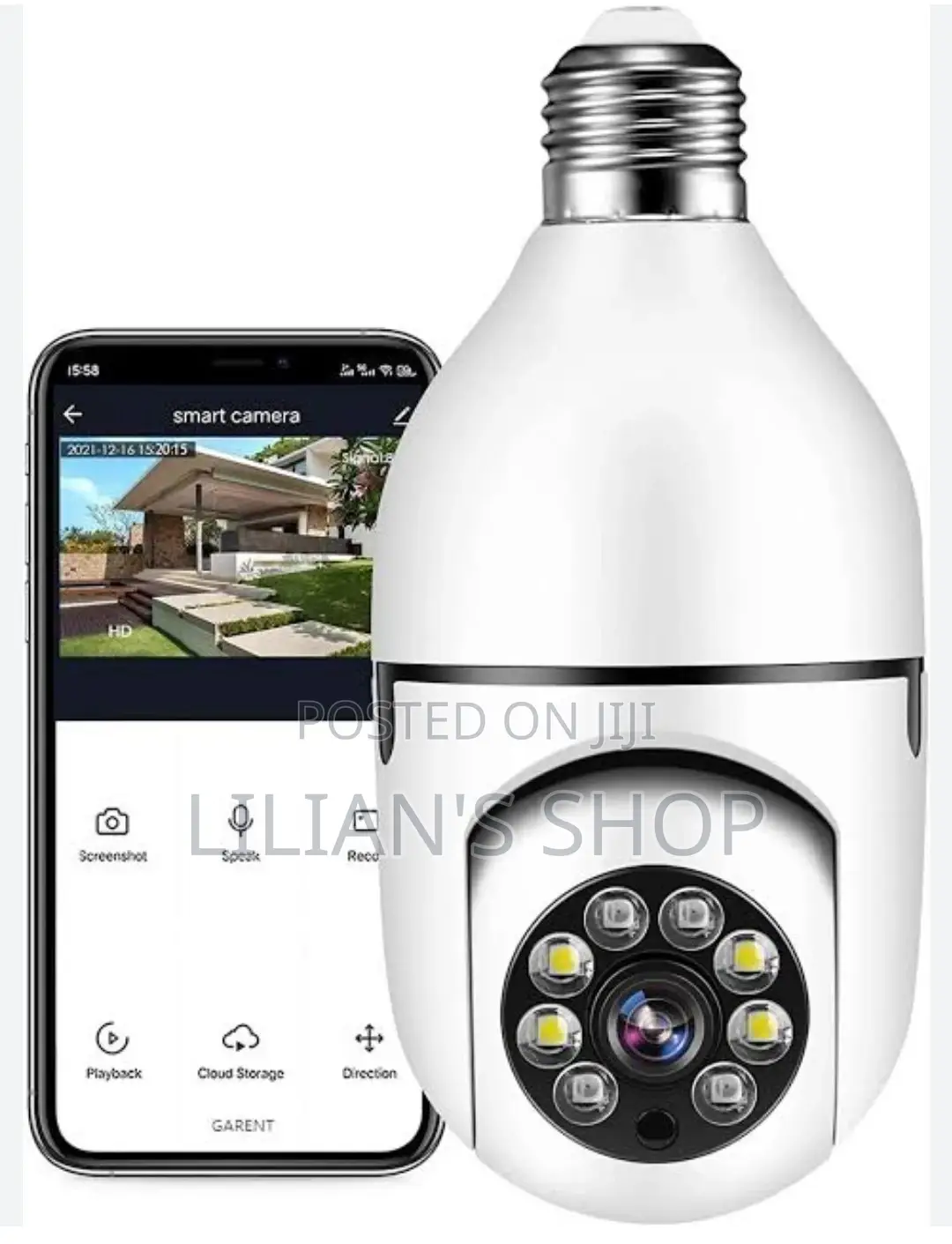 360 Panoramic Wifi IRIP E27 Bulb Light Bulb Camera 1080p HD