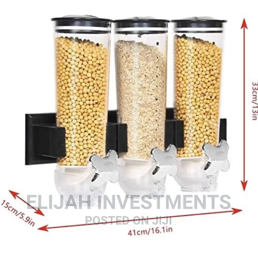 Triple Cereal Dispenser (3 Dispensing Cylinder)