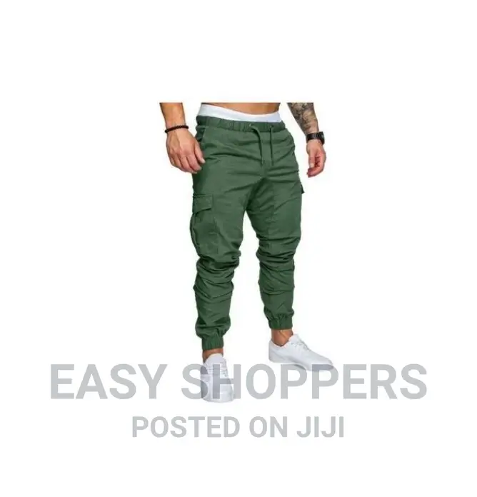 Men's Casual Cargo Pant - Green, Blue, Maroon,Grey, Brown