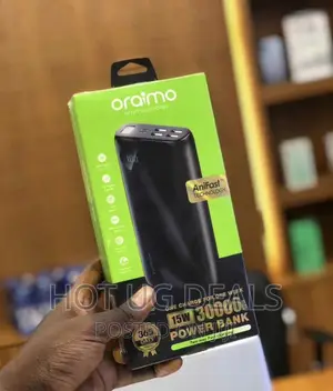 Oraimo Digital Charging 30000mah Power Bank - Black, White