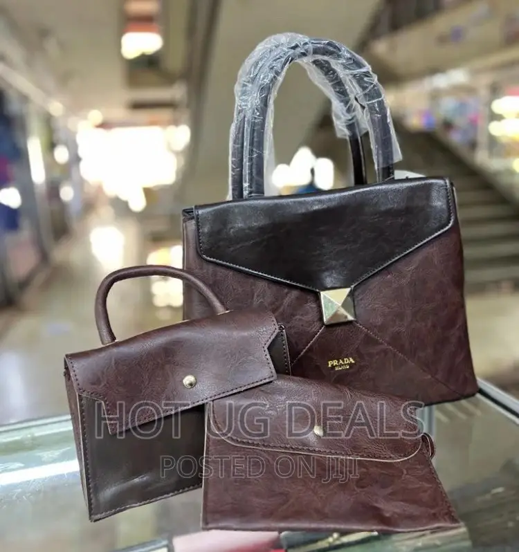 Ladies Handbag Tote Bags and Wallet Set of 3pcs- Multicolor