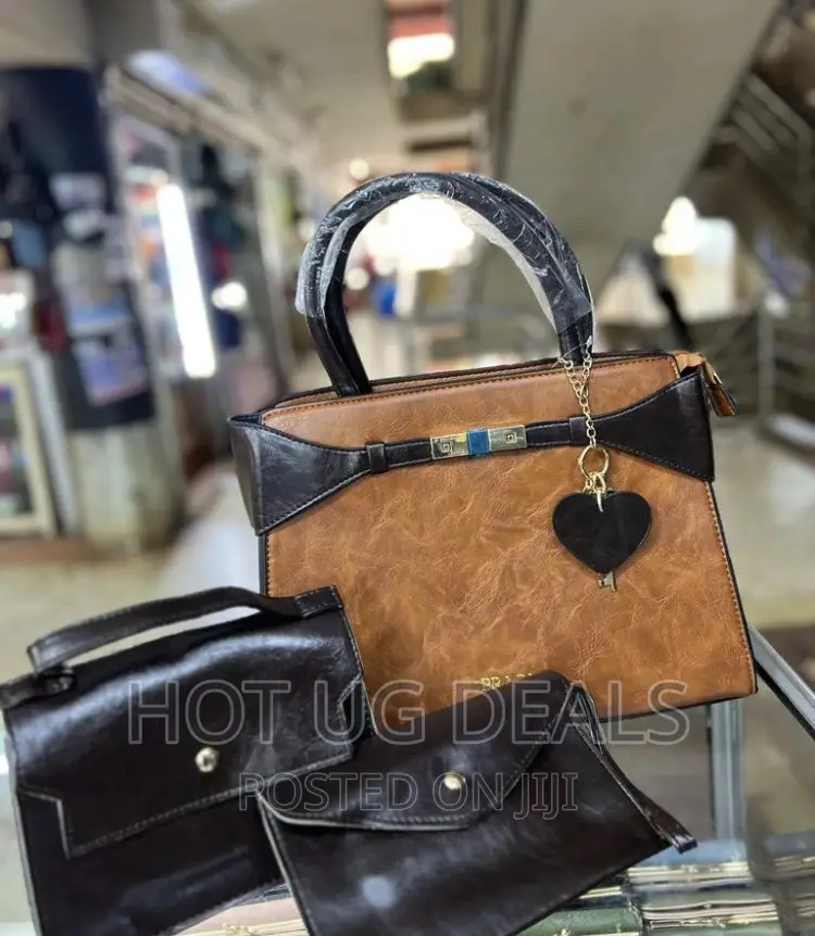 Ladies Handbag Tote Bags and Wallet Set of 3pcs- Multicolor