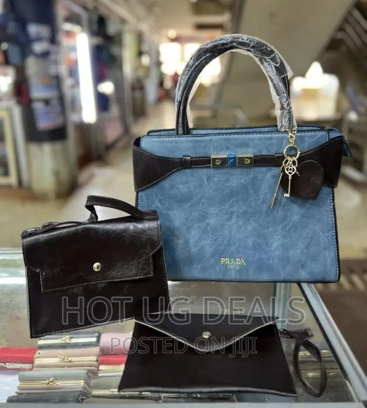 Ladies Handbag Tote Bags and Wallet Set of 3pcs- Multicolor