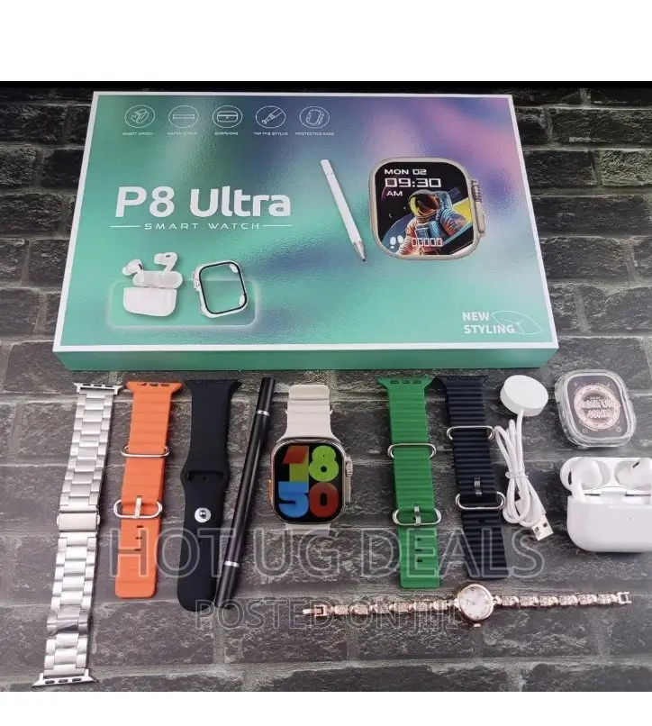 Digital Smart Watch With 7strap, Ladies Watch,Earbud,Charger