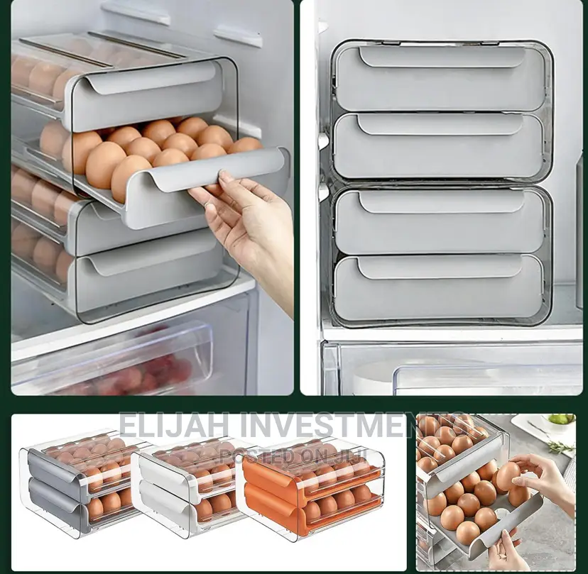 Two Level Egg Storage Organizer