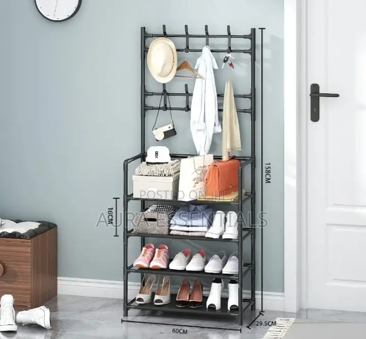 Coat Rack Shoe Rack Hall Tree 3 In 1 Storage Rack