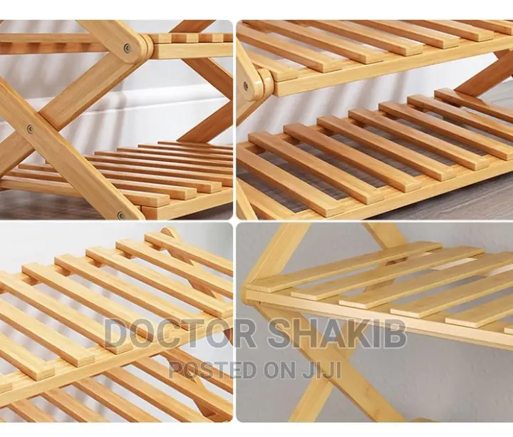 Bamboo Shoe Rack Organizer