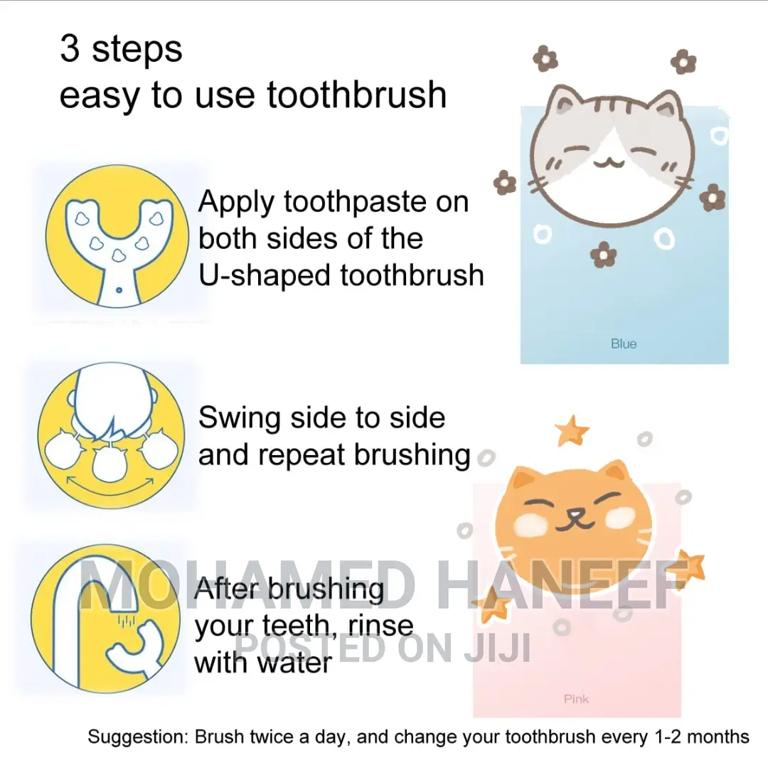 Silicone U-shaped Toothbrush For Kids