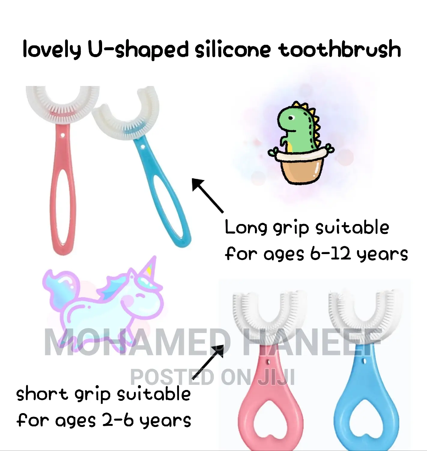 Silicone U-shaped Toothbrush For Kids