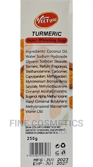 Original Veetgold Turmeric Super Whitening Skin Repair Soap