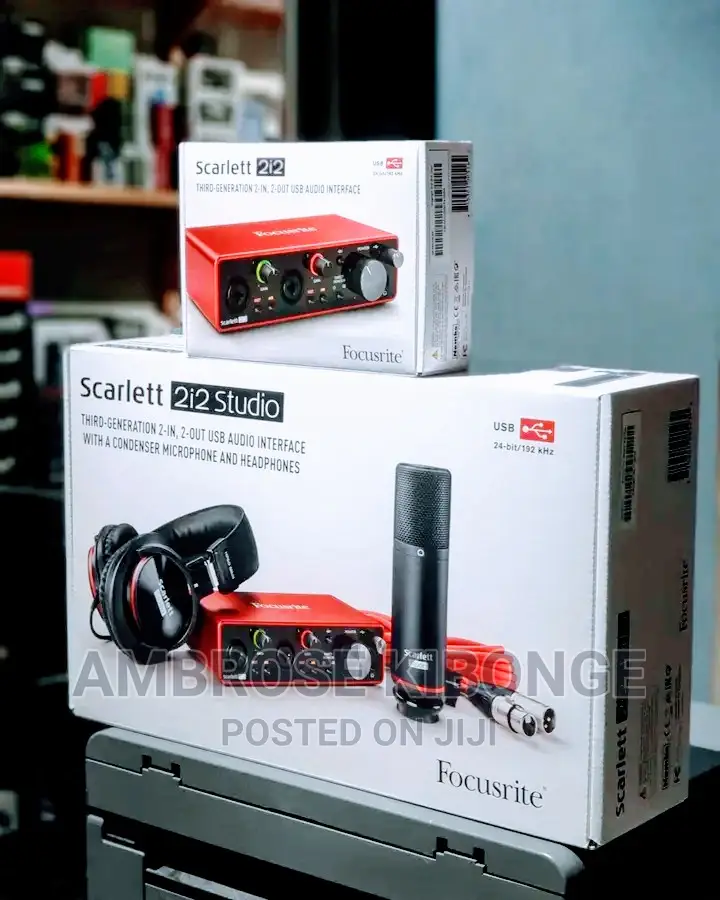 2i2 Scarlett 3rd Gen FOCUSRITE Audio Interface Full Package.