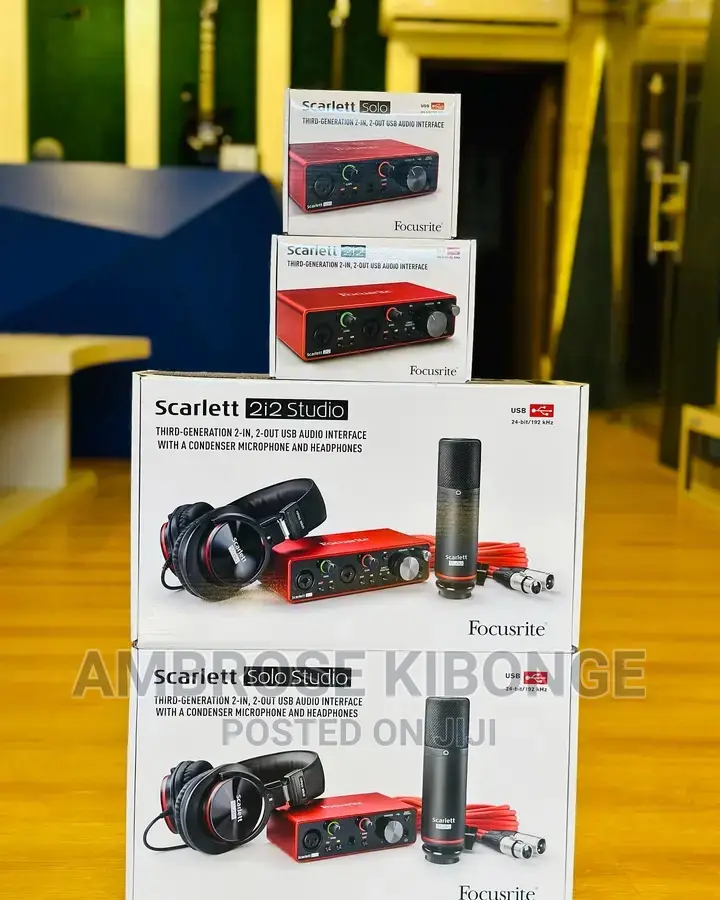 2i2 Scarlett 3rd Gen FOCUSRITE Audio Interface Full Package.