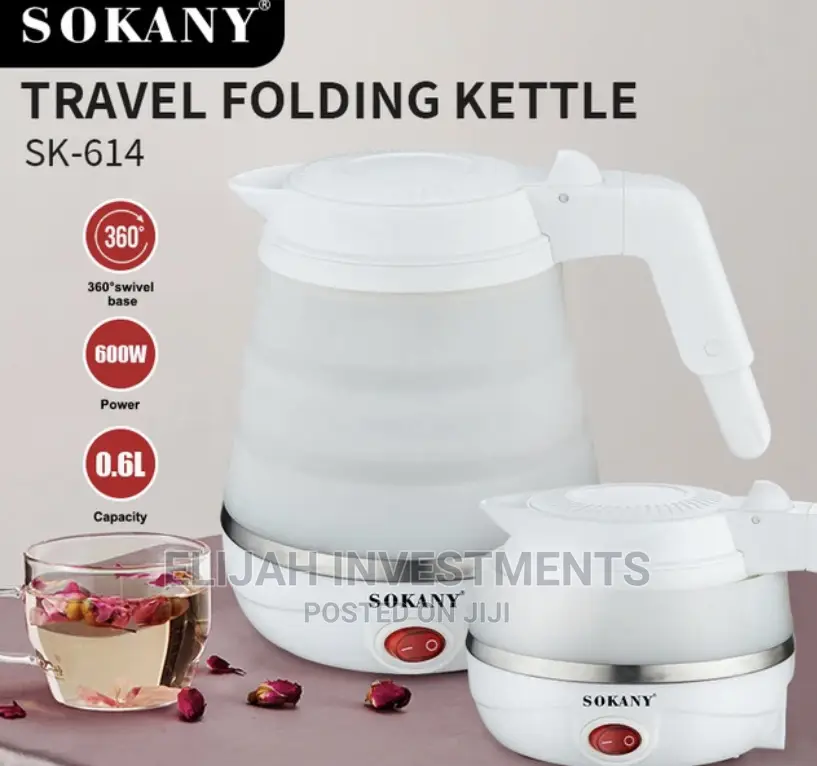 Sokany 0.6L Portable Expandable Collapsible Travel Kettle