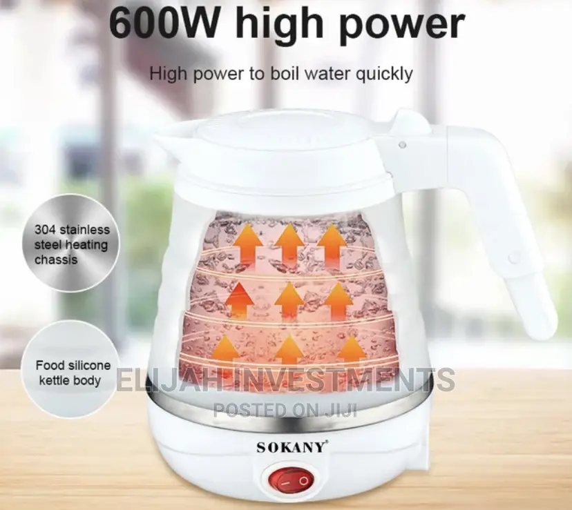 Sokany 0.6L Portable Expandable Collapsible Travel Kettle