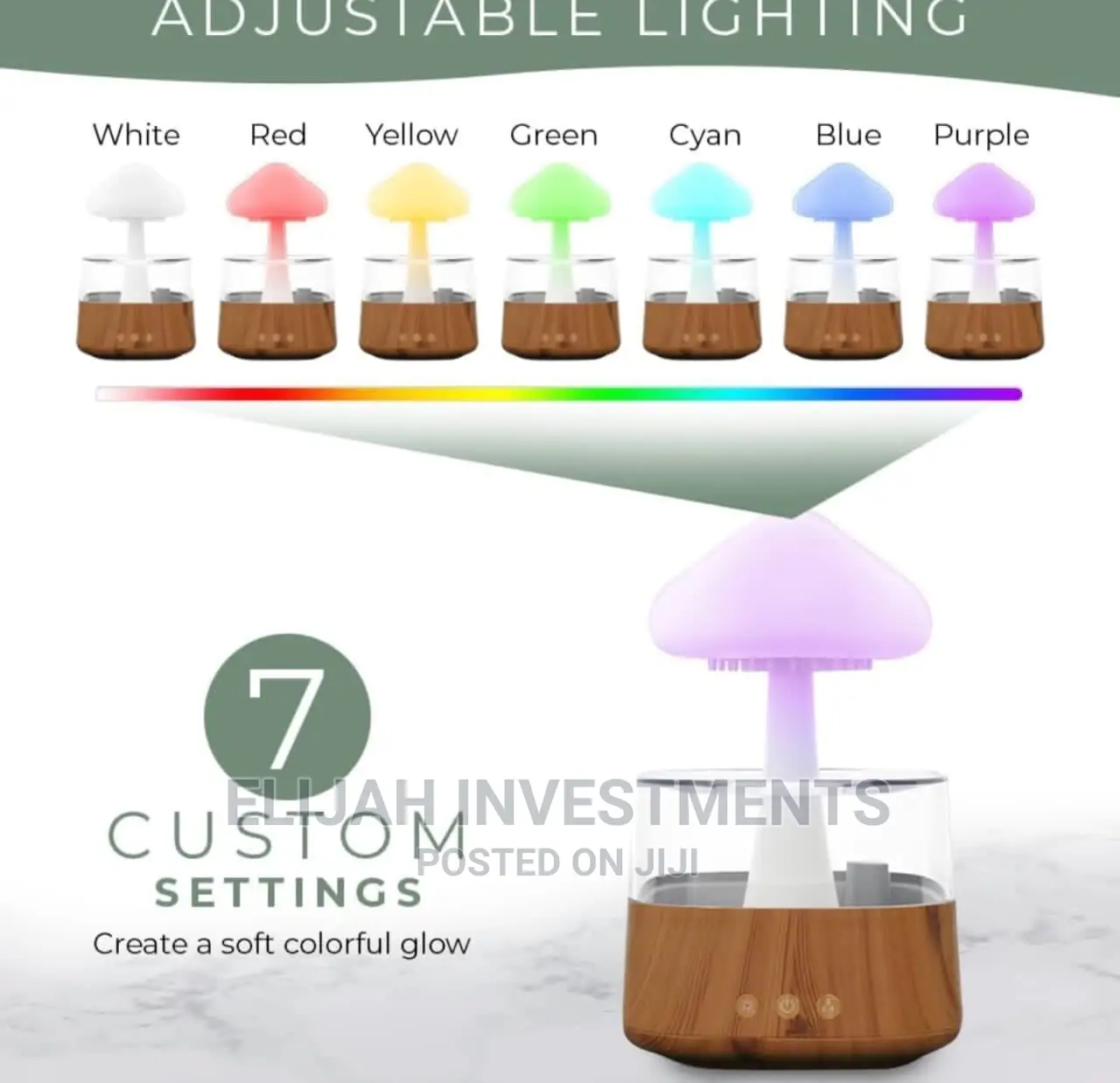 4in1 Mushroom Humidifier/ Raindrop Humidifier
