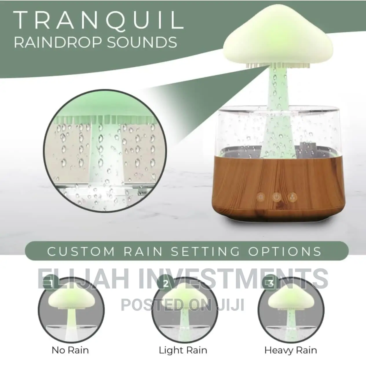 4in1 Mushroom Humidifier/ Raindrop Humidifier