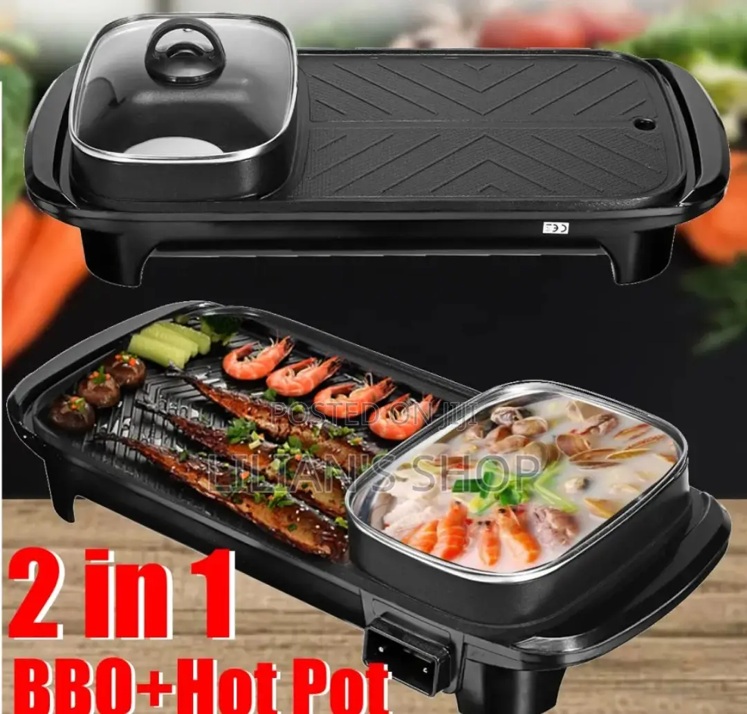2 in 1 Multifunction Electric BBQ Grill With Hot Pot