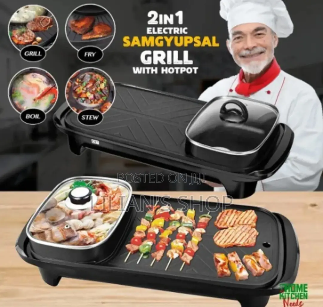 2 in 1 Multifunction Electric BBQ Grill With Hot Pot