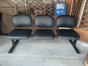 3 Seater Leathered Waiting Chair