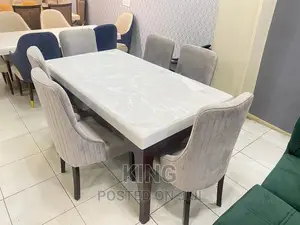 Photo - Marble Wooden Table