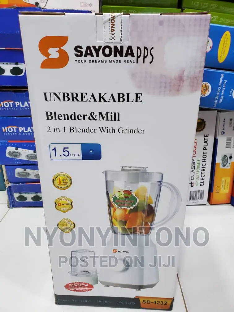 Sayona High Quality 2 in 1 Blender With Unbreakable Jug