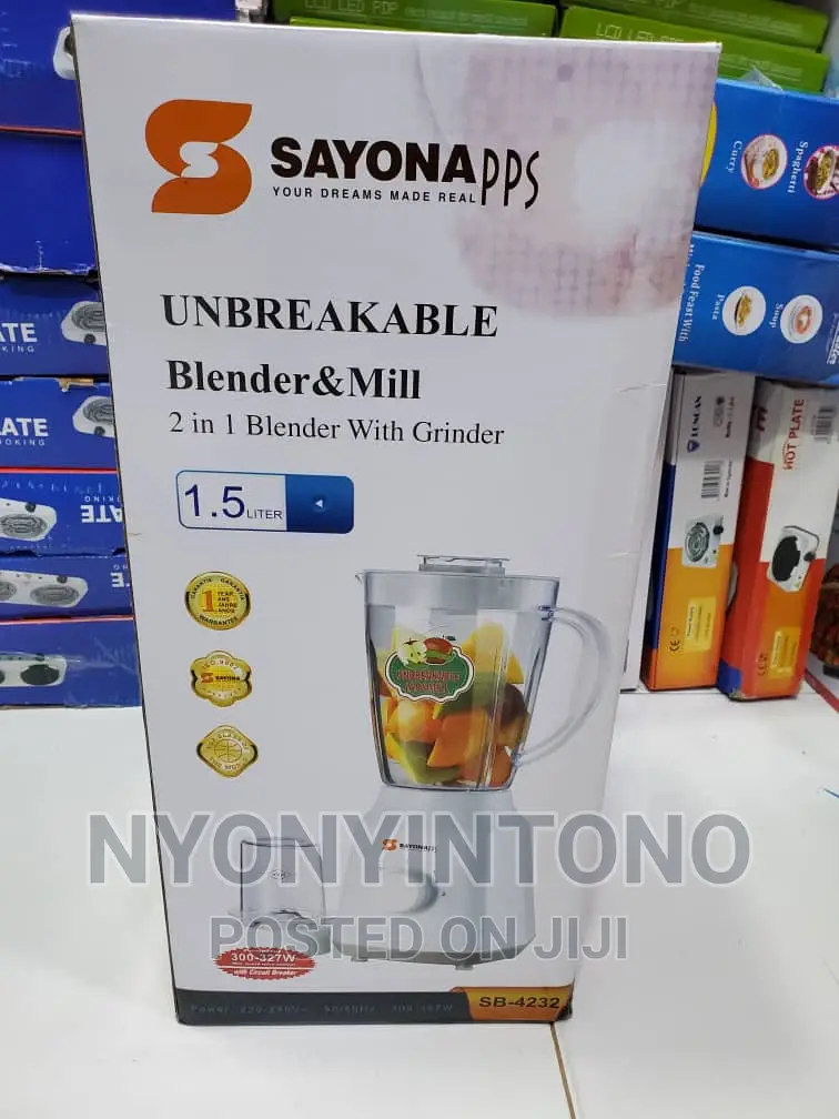 Sayona High Quality 2 in 1 Blender With Unbreakable Jug