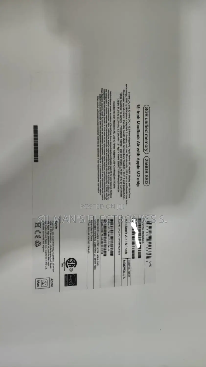 New Laptop Apple MacBook Air 2023 M2 8GB Apple M2 SSD 256GB