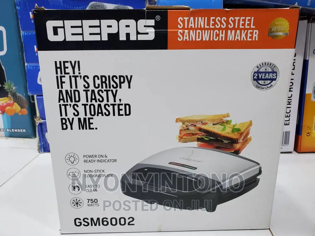 Geepas High Quality Sandwich Makerwith 2years Warranty