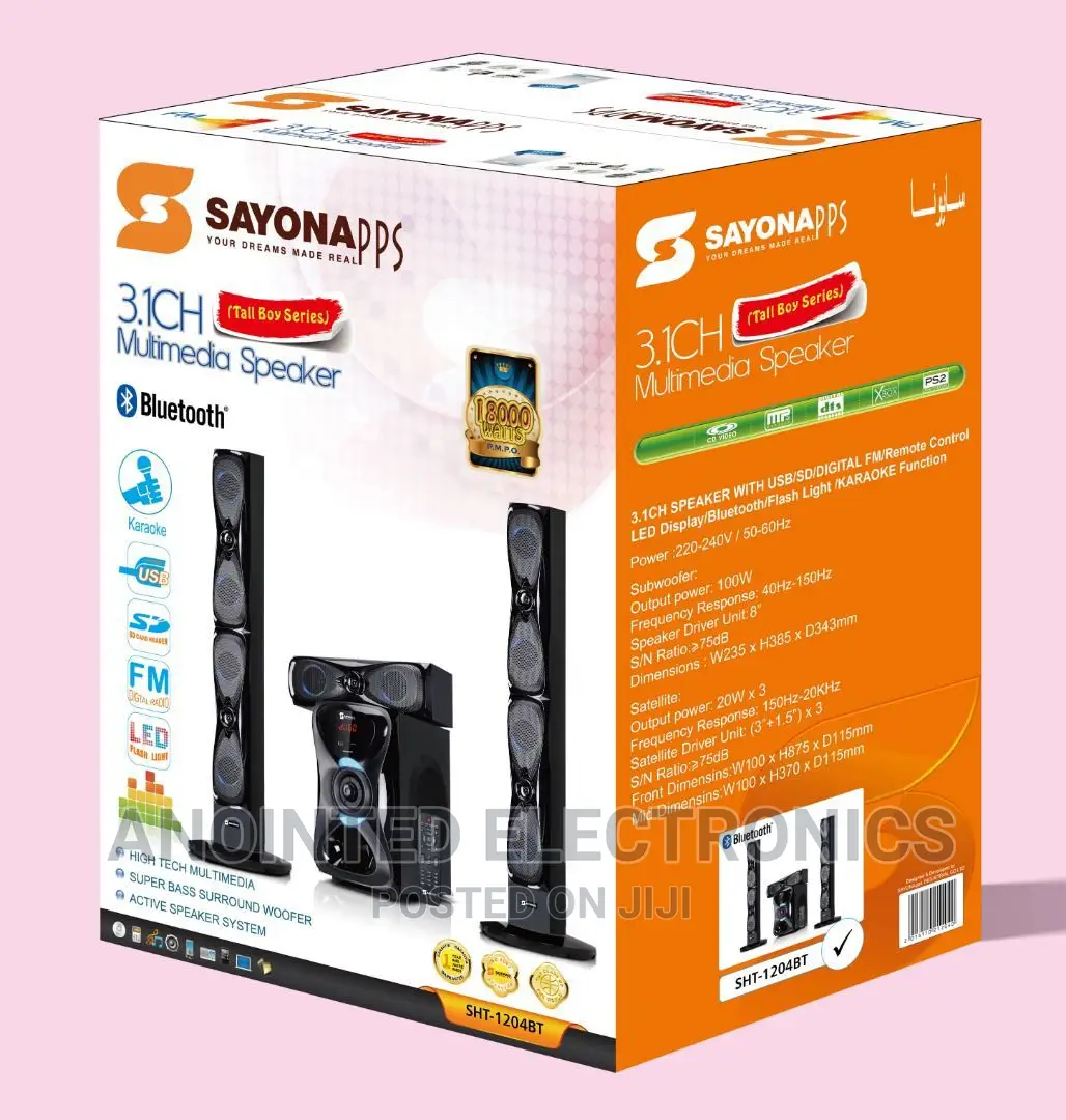 Sayona Home Theater 3.1 Channels
