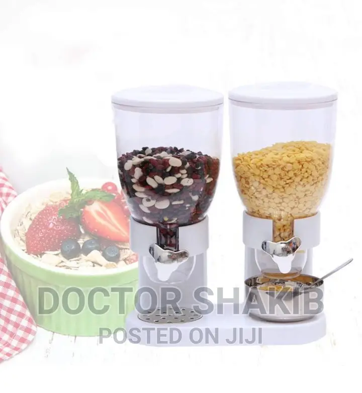New Double Size Dry Food Cereal Dispenser