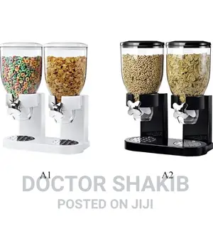 New Double Size Dry Food Cereal Dispenser