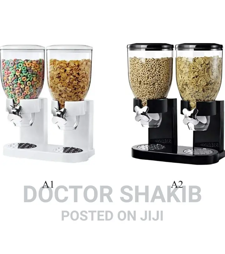 New Double Size Dry Food Cereal Dispenser
