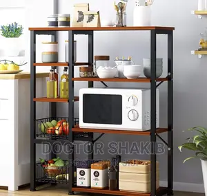 Photo - 4/5 Tier Multifunction Microwave Kitchen Shelf Rack