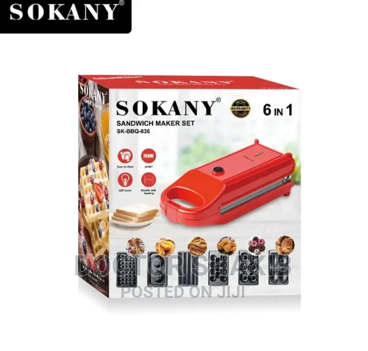 6 in 1 Sokany Sandwich Maker Set