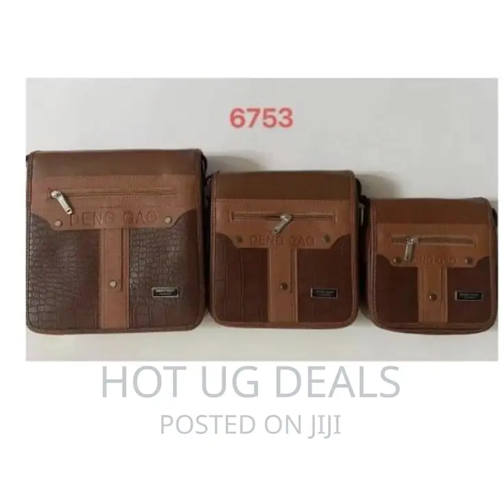 Deng Gao 3 Piece Custom Shoulder Side Crossbody Bags- Brown