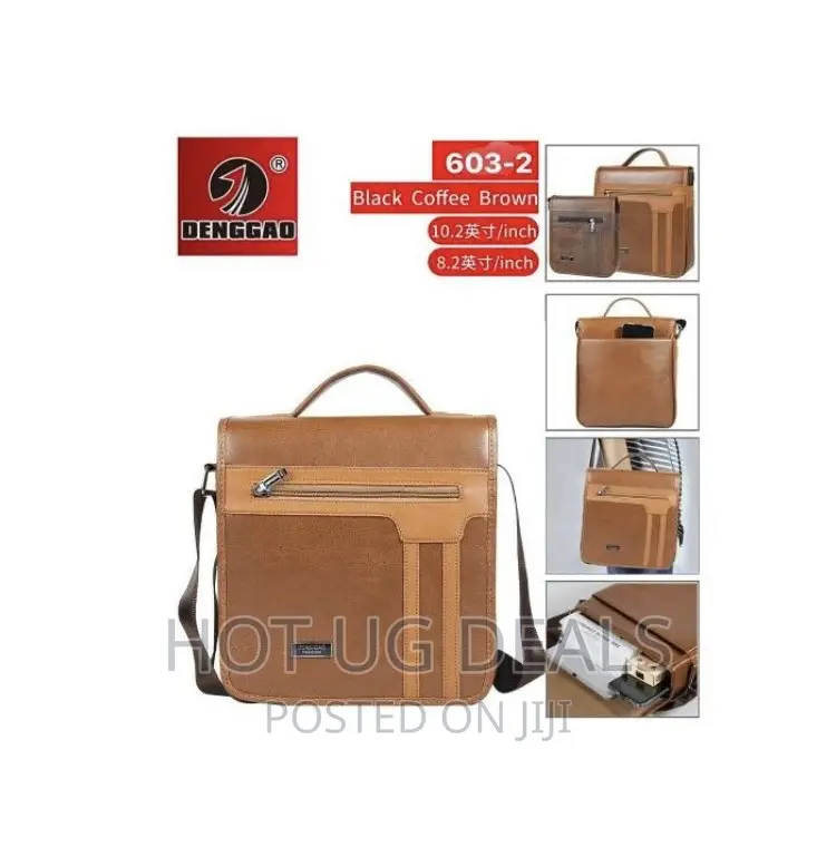 Deng Gao 3 Piece Custom Shoulder Side Crossbody Bags- Brown