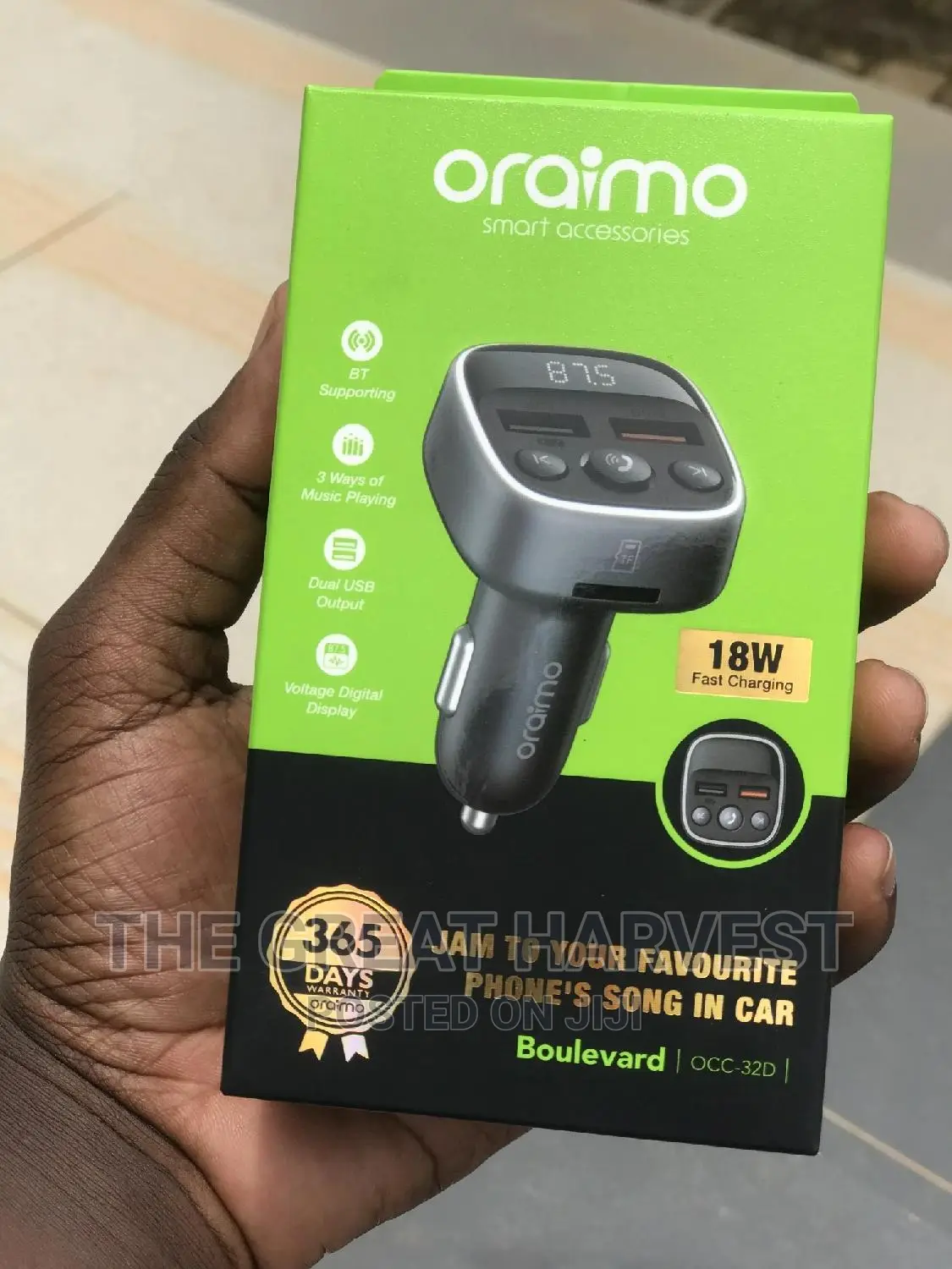 Oraimo Boulevard - Car Mp3 Fast Charger
