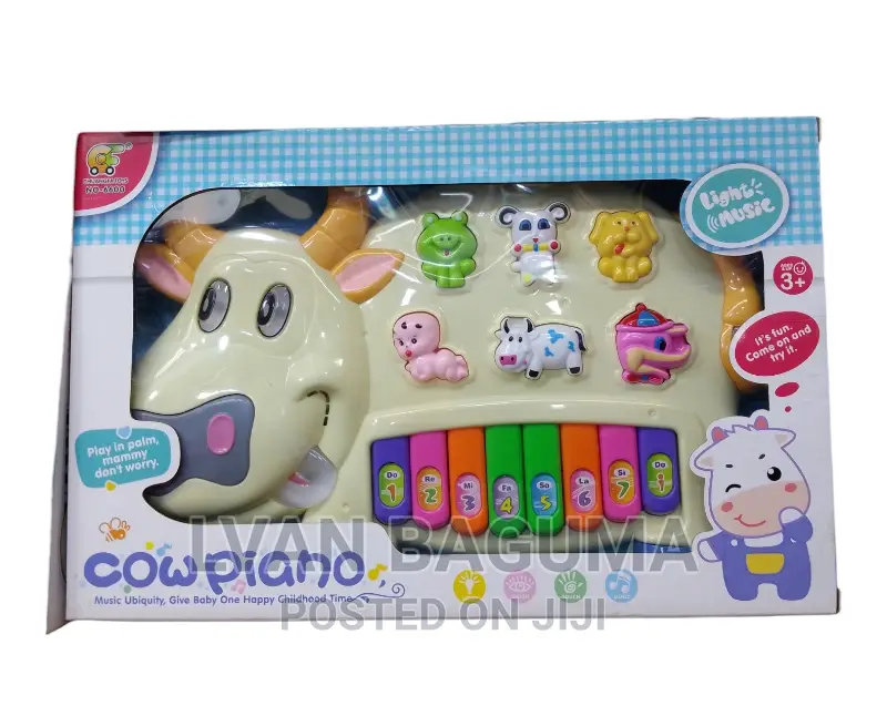 Cow Piano Toy for Kids - Music, Lights.