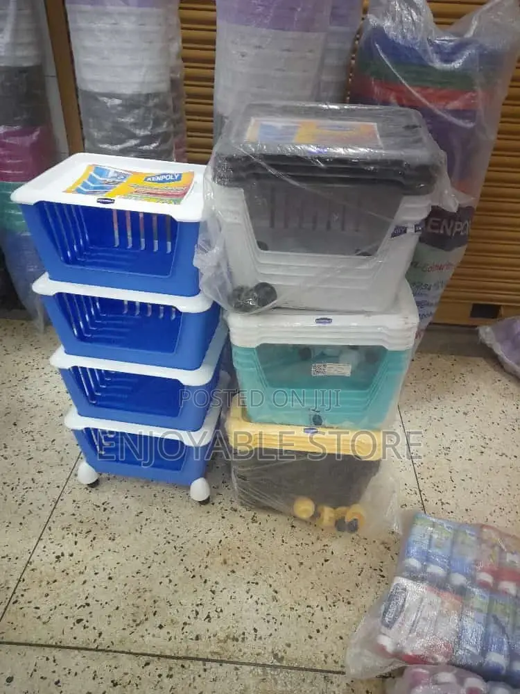 Plastic Kitchen Storage Trolley