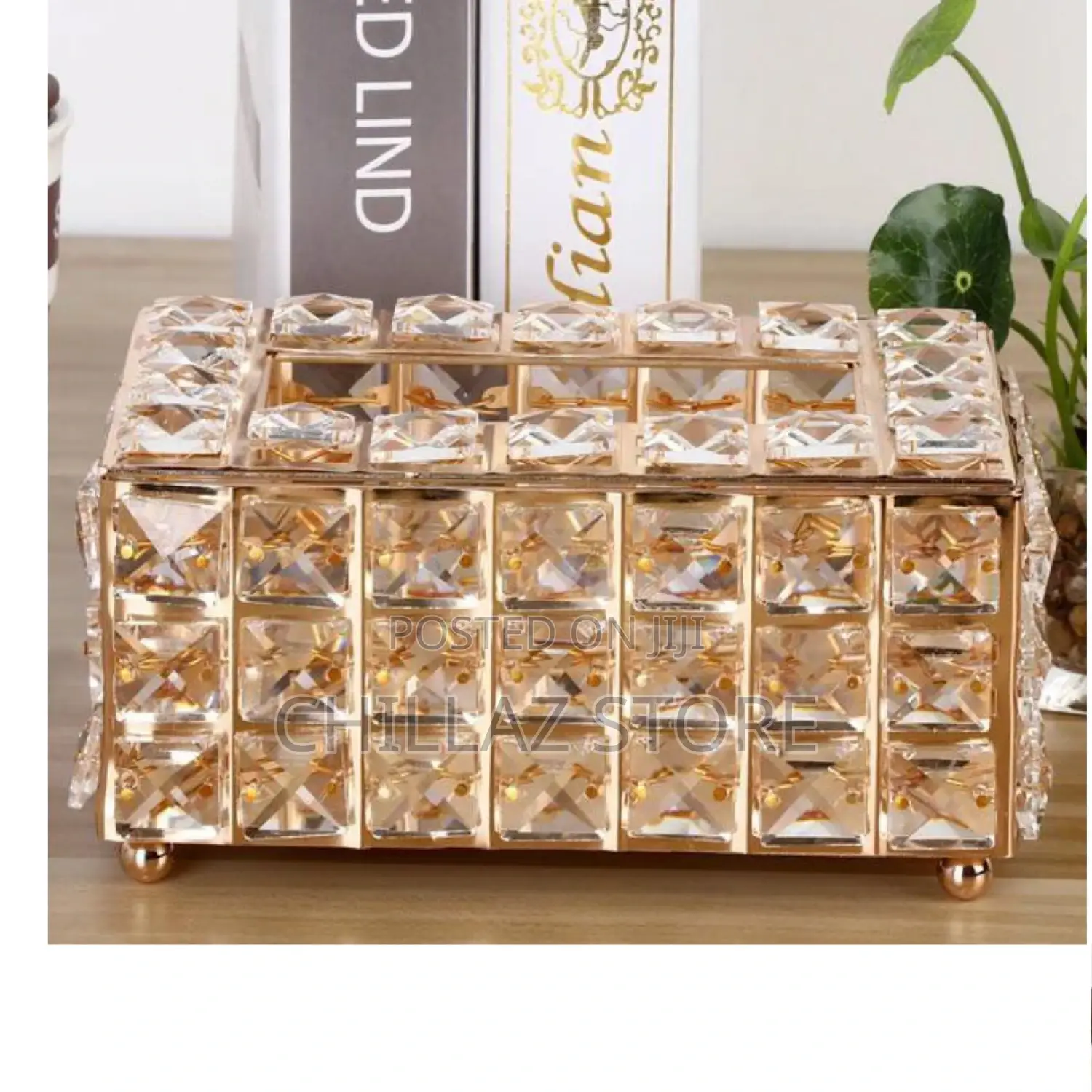 Crystal Tissue Box Holder.