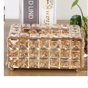 Crystal Tissue Box Holder.