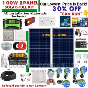 100w Solar Energy System Full Kit / 100w German Solar Kit